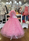 PL Kids 821 Kız Çocuk Barbie Kabarık Abiye Elbise Fuşya