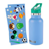 Skip Hop Spark Style Paslanmaz Çelik Stickerlı Suluk Mavi Orjinal 