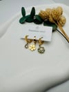 3'lü Yonca Detaylı Set Çelik Küpe (Gold) KP13536-1