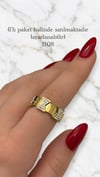 Çelik Yüzük 6 adet (Gold) 140