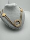Çeyrek Takmalı  Çelik Kolye (Gold)  0106174