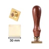 Boş Mum Mühür Pirinç Damga Başlığı Kare 30 mm