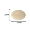 Mühür Mumu Damga 21x30 mm Oval Boş Pirinç Kafa + Ahşap Sap