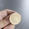 Mühür Mumu Damga 35 mm Yuvarlak Kumlu Boş Pirinç Kafa + Ahşap Sap