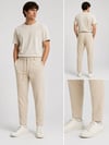 ERKEK JOGGER PANTOLON RAHAT KALIP DÜZ PAÇA BEJ