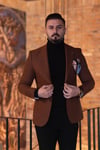 TORBA CEP YÜN TEK CEKET KİREMİT