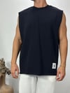 Basic Siyah Sıfır Kollu T-Shirt