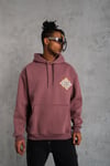 Baskılı Sweatshirt Gül Kurusu