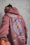 Baskılı Sweatshirt Gül Kurusu