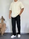 Bej Oversize Basic T-Shirt