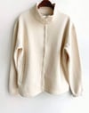 Fermuarlı Basic Sweat Krem
