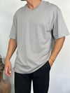 Gri Oversize Basic T-Shirt