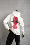 Kabartma Baskılı Sweatshirt Beyaz