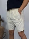 Krem Fitilli Basic Şort