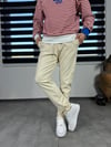 Lastikli Fit Baggy Pantolon Bej