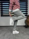 Lastikli Fit Baggy Pantolon Gri
