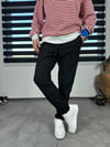 Lastikli Fit Baggy Pantolon Siyah
