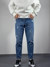 Mavi Yırtmaçlı Boyfriend Pantolon