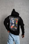 Monalisa Baskılı Sweatshirt Siyah