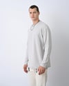 Örgü Desenli Basic Sweat Gri
