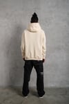 Oversize Kapüşonlu Sweatshirt Bej