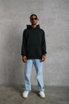 Oversize Kapüşonlu Sweatshirt Siyah