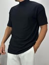 Siyah Balıkçı Yaka T-Shirt