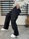 Siyah İpli Baggy Jean