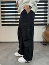 Siyah İpli Baggy Jean