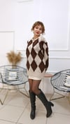 Baklava Desen Oversize Triko Kazak
