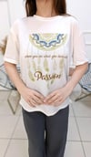 Etnik Desen Baskılı Oversize Tişört