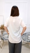 Etnik Desen Baskılı Oversize Tişört
