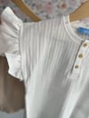 Beyaz Tshirt Fırfırlı Şortlu Kız Çocuk Takım
