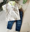 Erkek Bebek Polo Yaka NK Tshirt Kot Pantolon Takım