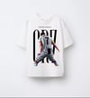 Erkek Çocuk Beyaz CR7 Ronalda Baskılı Tshirt