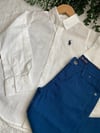 Erkek Çocuk Polo Beyaz Gömlek Pantolon Takım 3-4/11-12 Yaş