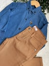 Erkek Çocuk Polo Kot Gömlek Pantolon Takım 3-4/11-12 Yaş