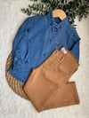 Erkek Çocuk Polo Kot Gömlek Pantolon Takım 3-4/11-12 Yaş