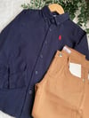 Erkek Çocuk Polo Lacivert Gömlek Pantolon Takım 3-4/11-12 Yaş