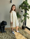 ESCABEL 5-9YAŞ TÜL DETAYLI KREM ELBİSE