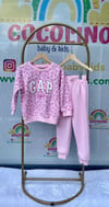 GAP Pembe Leopar Desen Kız Çocuk Eşofman Takım