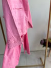 KIZ ÇOCUK 5-9 YAŞ PEMBE 3LÜ CEKETLİ TAKIM