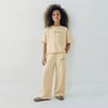 Kız Çocuk Garson Boy Krem Tshirt Pantolon Takım