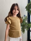 KIZ ÇOCUK HAKİ FİTİLLİ KISA KOLLU BADİ