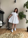 KIZ ÇOCUK MAVİ ÇİÇEKLİ FİSTOLU ELBİSE