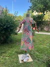 Kız Çocuk Mor Ebruli Baskılı Elbise