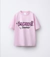 KIZ ÇOCUK PEMBE KUROMİ YAZILI ÇİFT YÖNLÜ BASKILI TSHİRT