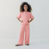 Kız Çocuk Pembe Tshirt Pantolon Takım