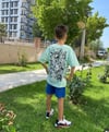 Minecraft Mavi Tshirt Şort Takım(1 beden küçük tavsiye ediliyor:)