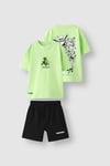Minecraft Yeşil Tshirt Şort Takım Büyüş Yaş